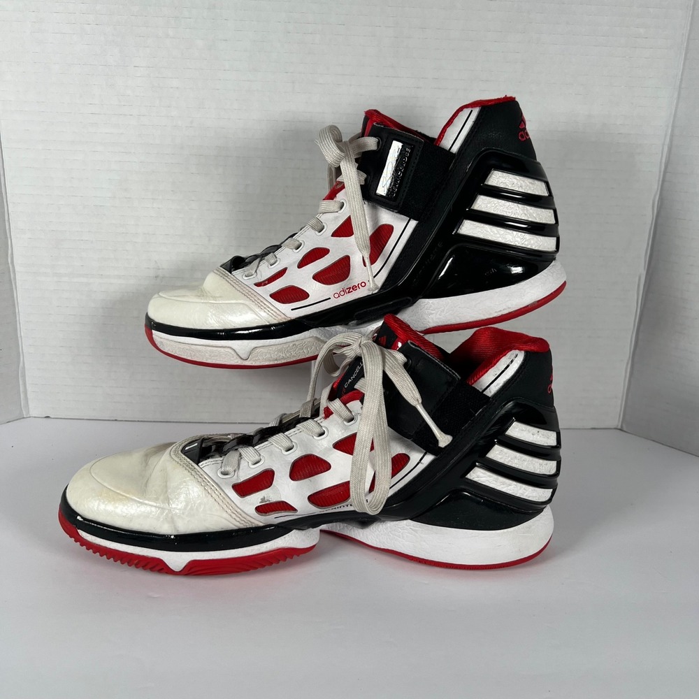 Adidas Adizero Rose 2 Mens 8.5 Basketball‎ Shoes White Black Red G22888 Bulls